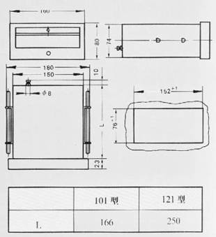 矩形膜盒壓力(li)表外形尺寸