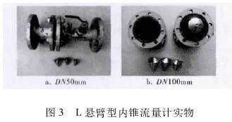 L懸臂型(xing)内錐流(liu)量計實(shí)物圖