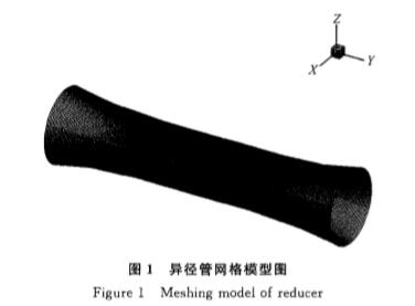 電(diàn)磁流量(liàng)計異徑(jing)管網格(gé)模型圖(tú)