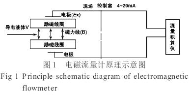 電磁(ci)流量計工作(zuo)原理圖