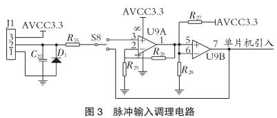 智能(néng)渦輪流量計脈(mo)沖輸入調理電(diàn)路圖