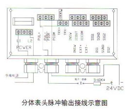 分體表頭脈(mò)沖輸出接線(xian)示意圖