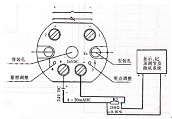 熱(rè)電偶一體化溫度(dù)變送器接線圖