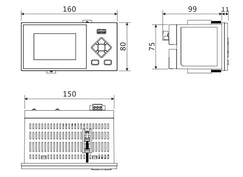 迷你(ni)型無紙(zhǐ)記錄儀(yi)尺寸圖(tu)