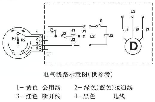 電接(jiē)點壓力表接(jiē)線示意圖